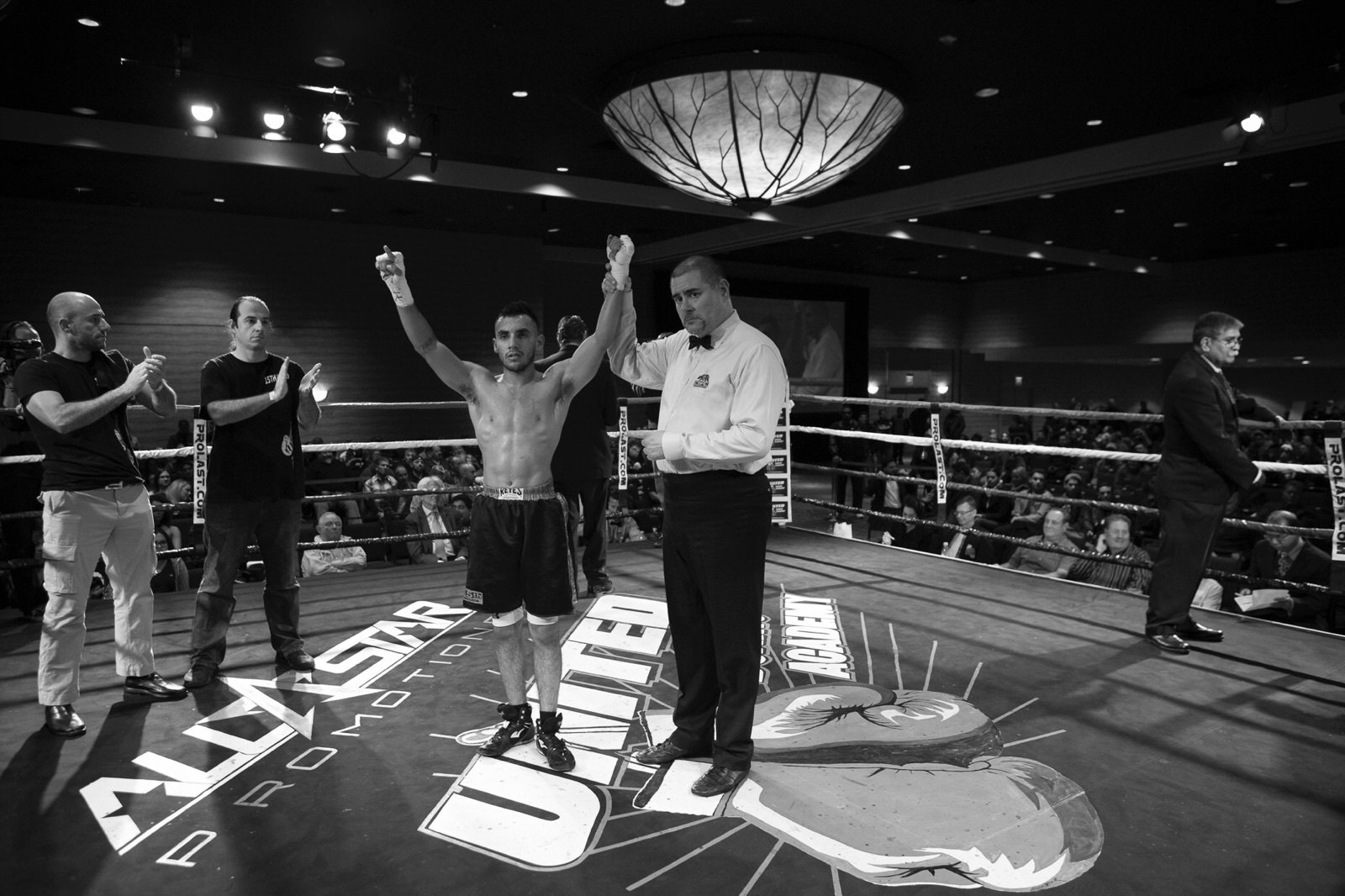 Alexander 'The Great' Enriquez celebrating in the boxing ring